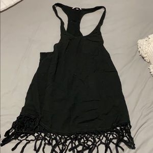 Black swim suit coverup